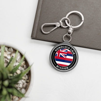 Hawaii Laie Mission State Flag Logo Key Tag - Latter-Day Saint LDS Missionary Gift - Book of Mormon