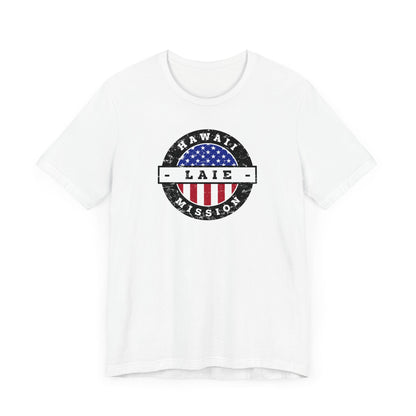 Hawaii Laie Mission Vintage Circular USA Flag T-Shirt - Latter-Day Saint LDS Missionary Gift - Book of Mormon
