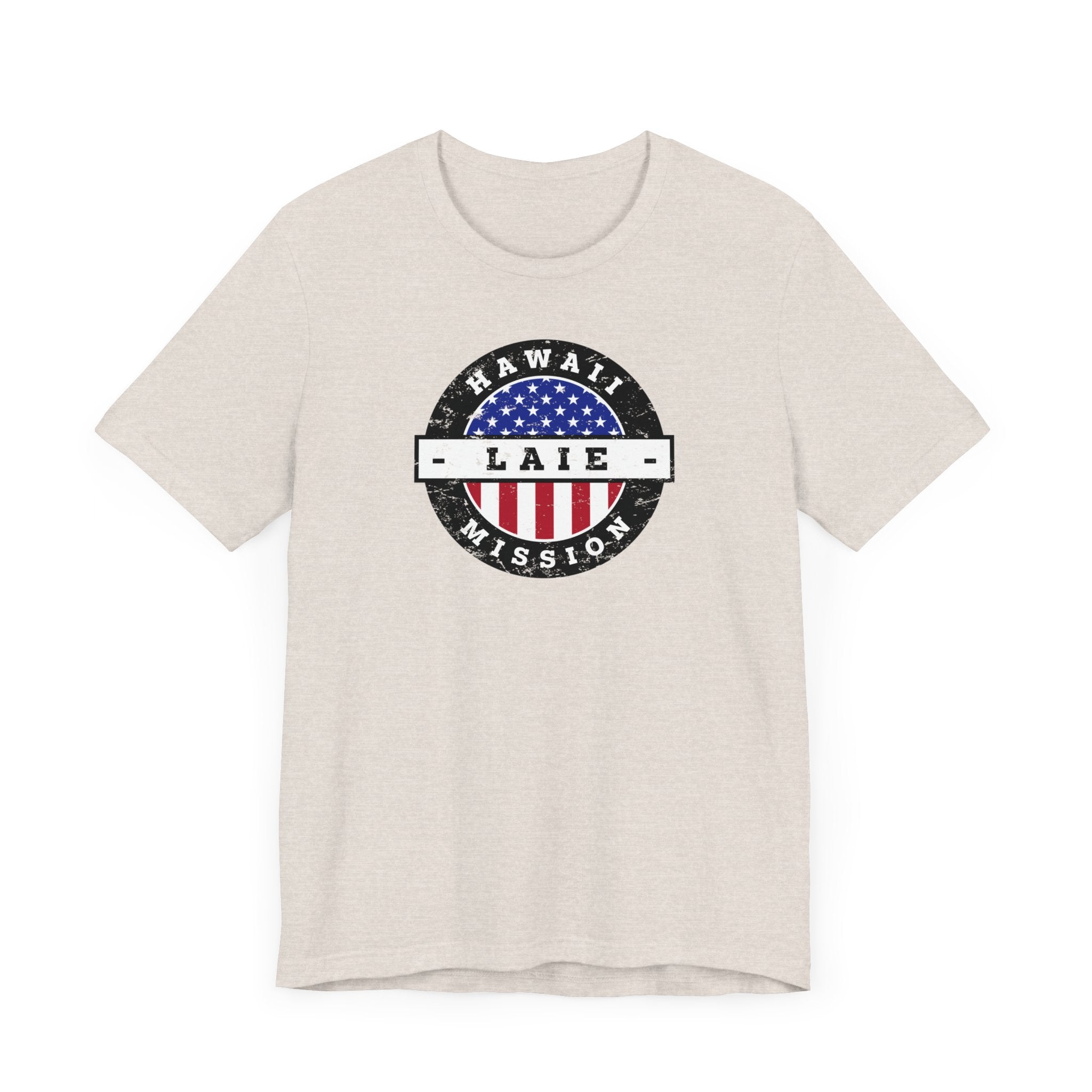Hawaii Laie Mission Vintage Circular USA Flag T-Shirt - Latter-Day Saint LDS Missionary Gift - Book of Mormon