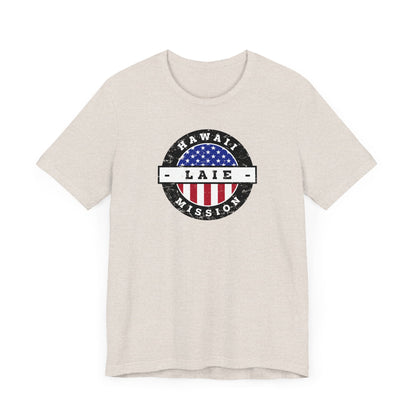Hawaii Laie Mission Vintage Circular USA Flag T-Shirt - Latter-Day Saint LDS Missionary Gift - Book of Mormon
