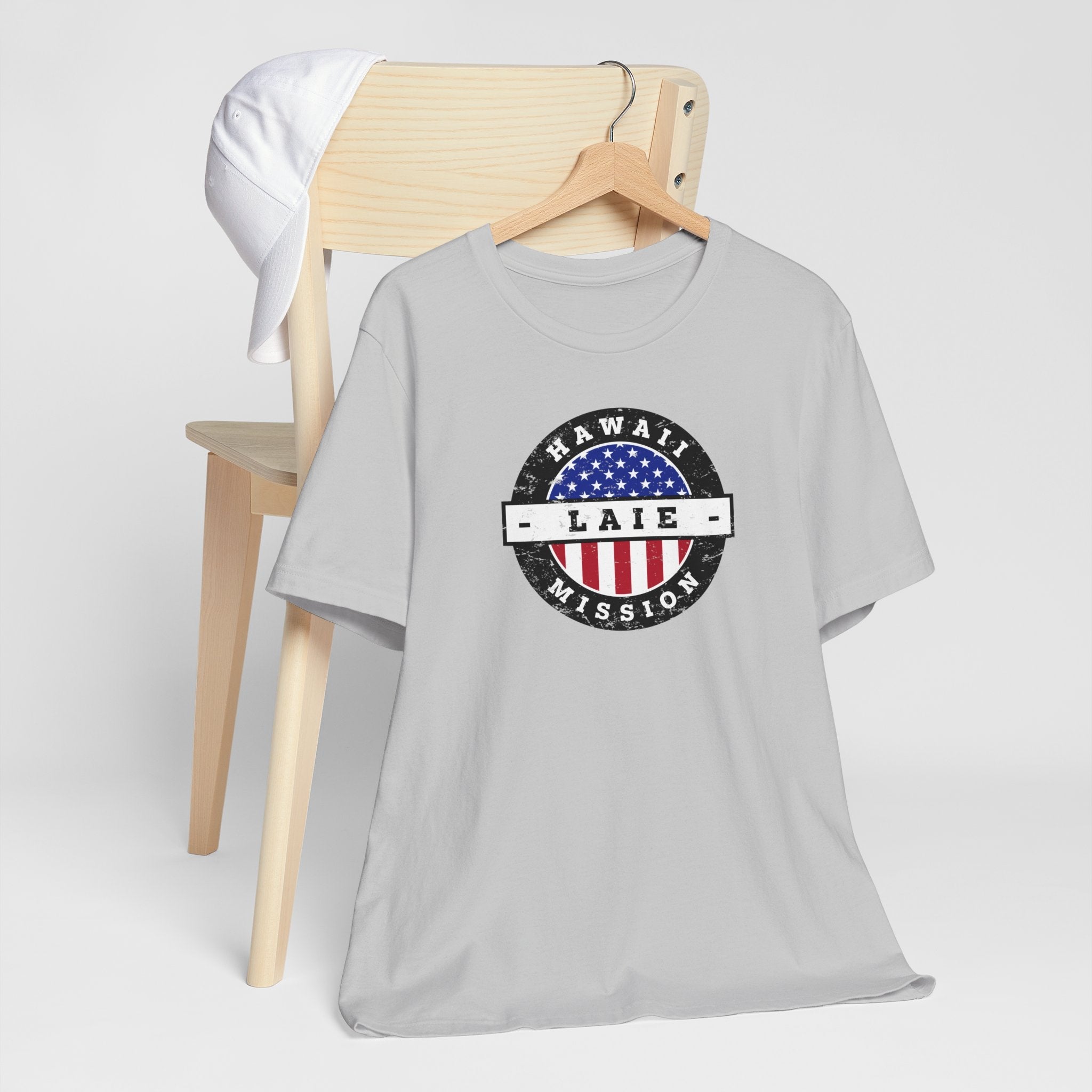 Hawaii Laie Mission Vintage Circular USA Flag T-Shirt - Latter-Day Saint LDS Missionary Gift - Book of Mormon
