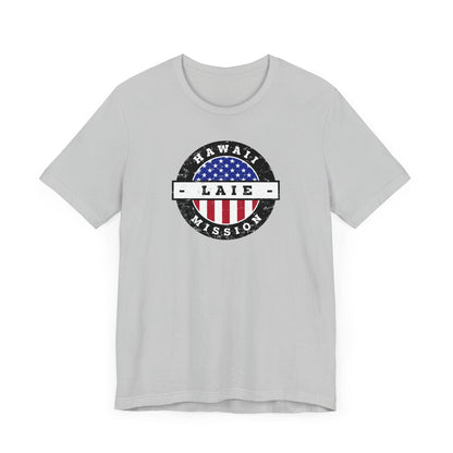 Hawaii Laie Mission Vintage Circular USA Flag T-Shirt - Latter-Day Saint LDS Missionary Gift - Book of Mormon