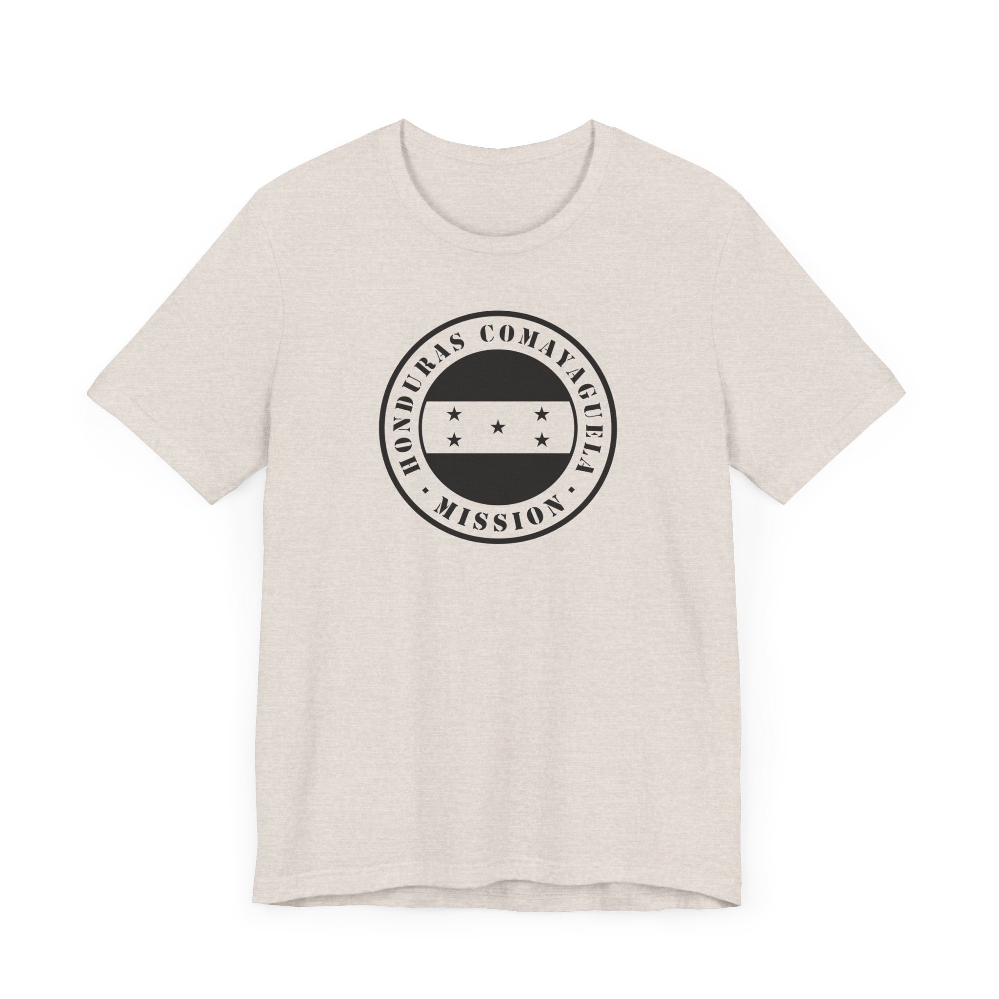 Honduras San Pedro Sula East Mission Circular Monochrome Logo T-Shirt - Latter-Day Saint LDS Missionary Gift - Book of Mormon