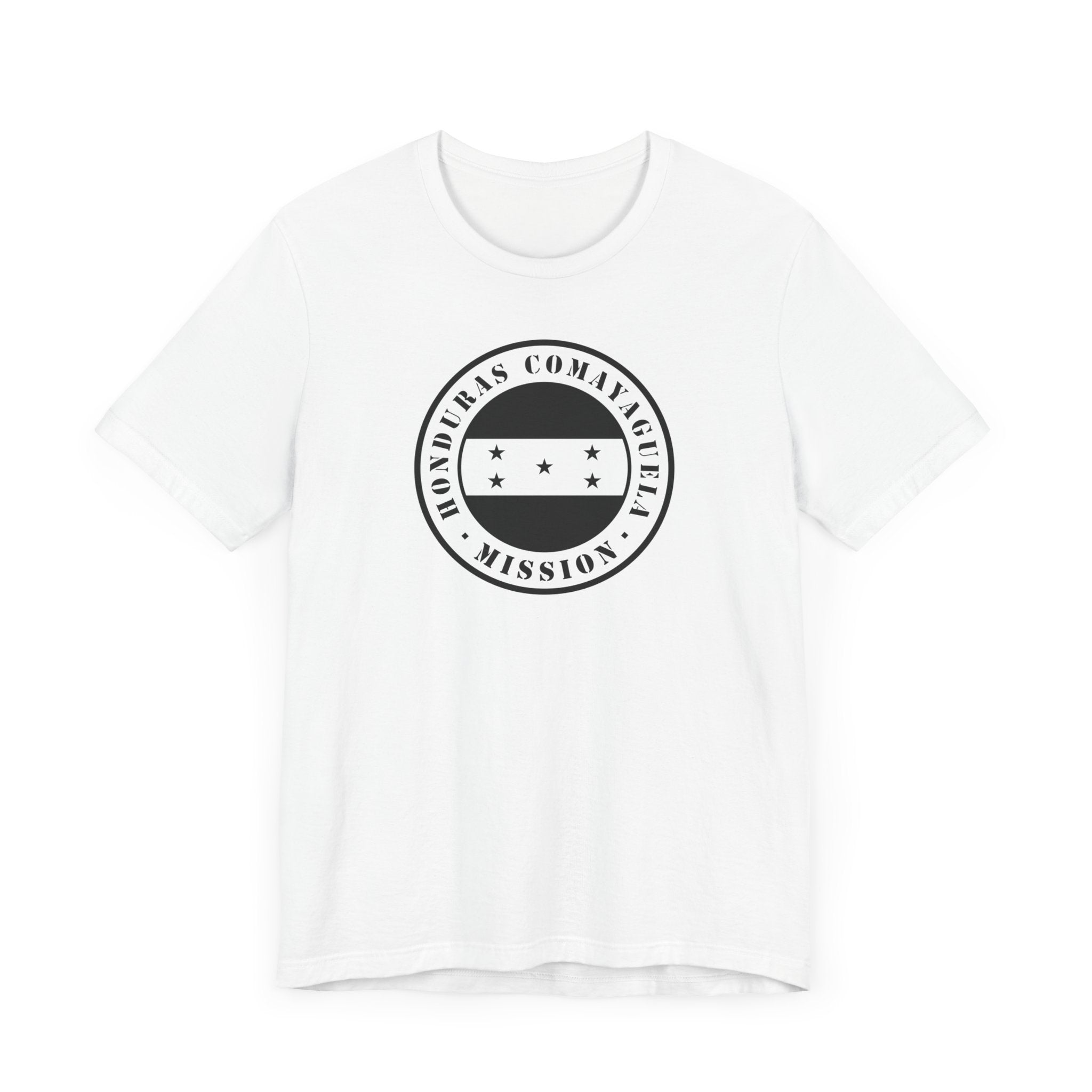 Honduras San Pedro Sula East Mission Circular Monochrome Logo T-Shirt - Latter-Day Saint LDS Missionary Gift - Book of Mormon