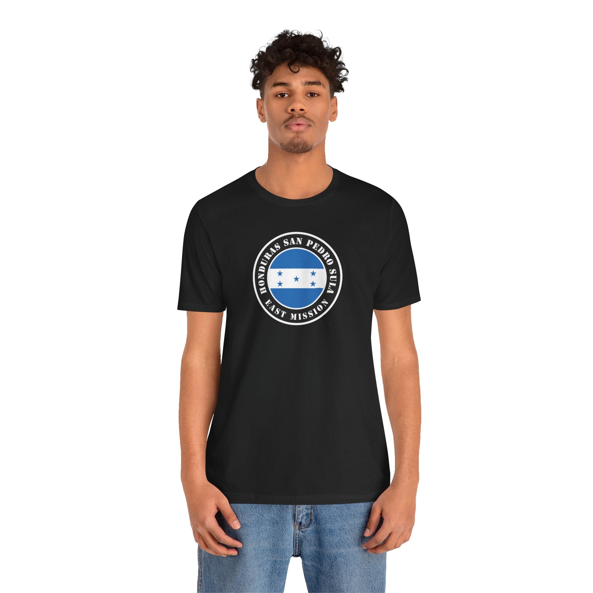 Honduras San Pedro Sula East Mission Flag Logo (Black Border) T-shirt - Latter-Day Saint LDS Missionary Gift - Book of Mormon