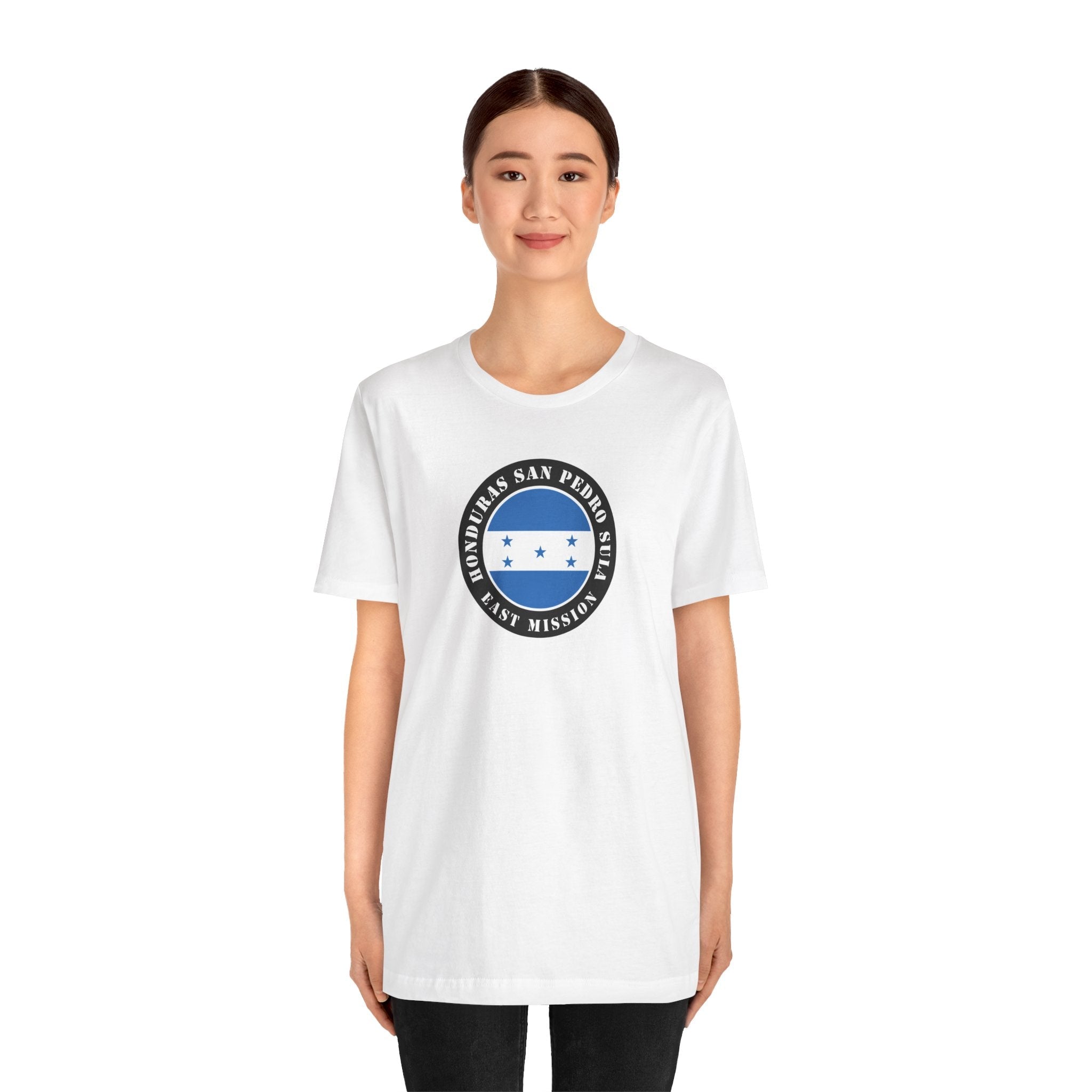 Honduras San Pedro Sula East Mission Flag Logo (Black Border) T-shirt - Latter-Day Saint LDS Missionary Gift - Book of Mormon