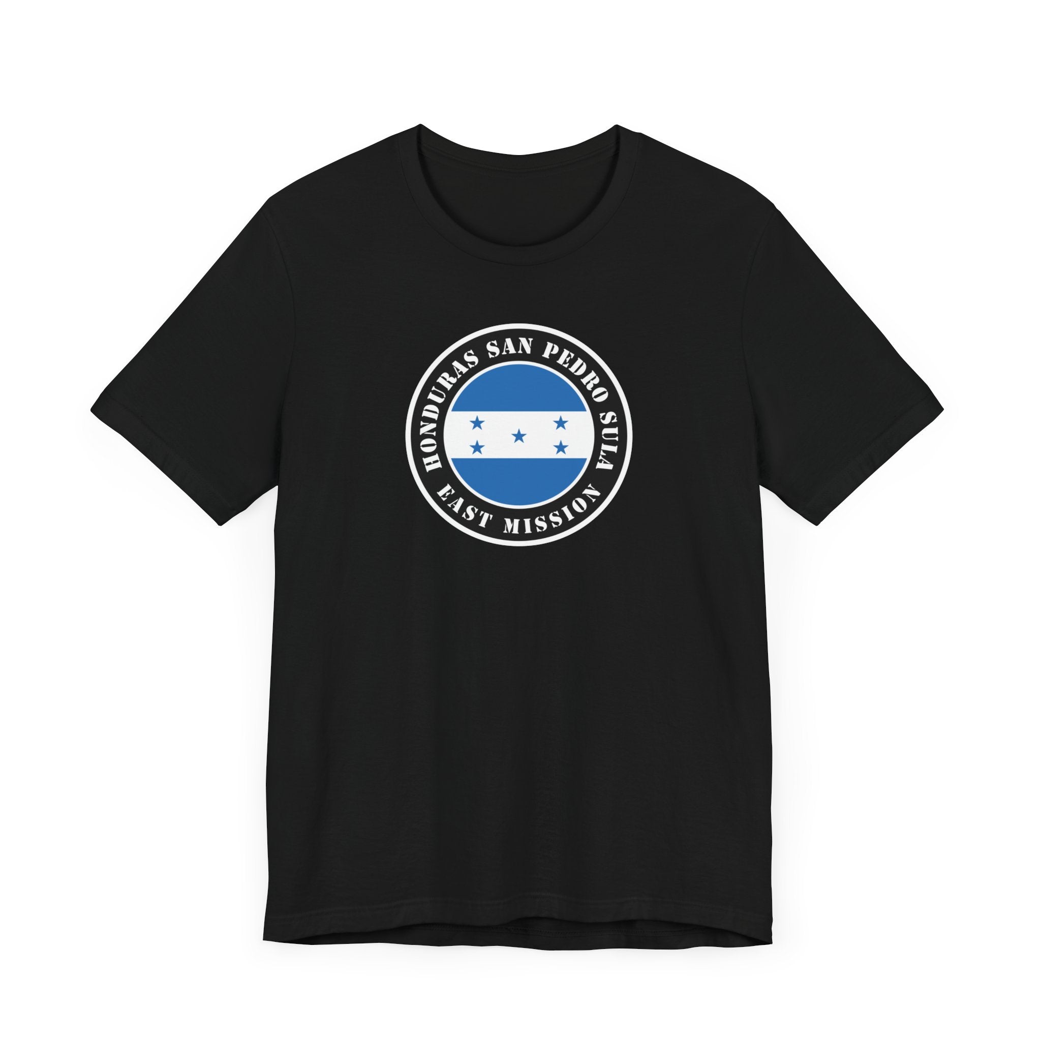 Honduras San Pedro Sula East Mission Flag Logo (Black Border) T-shirt - Latter-Day Saint LDS Missionary Gift - Book of Mormon