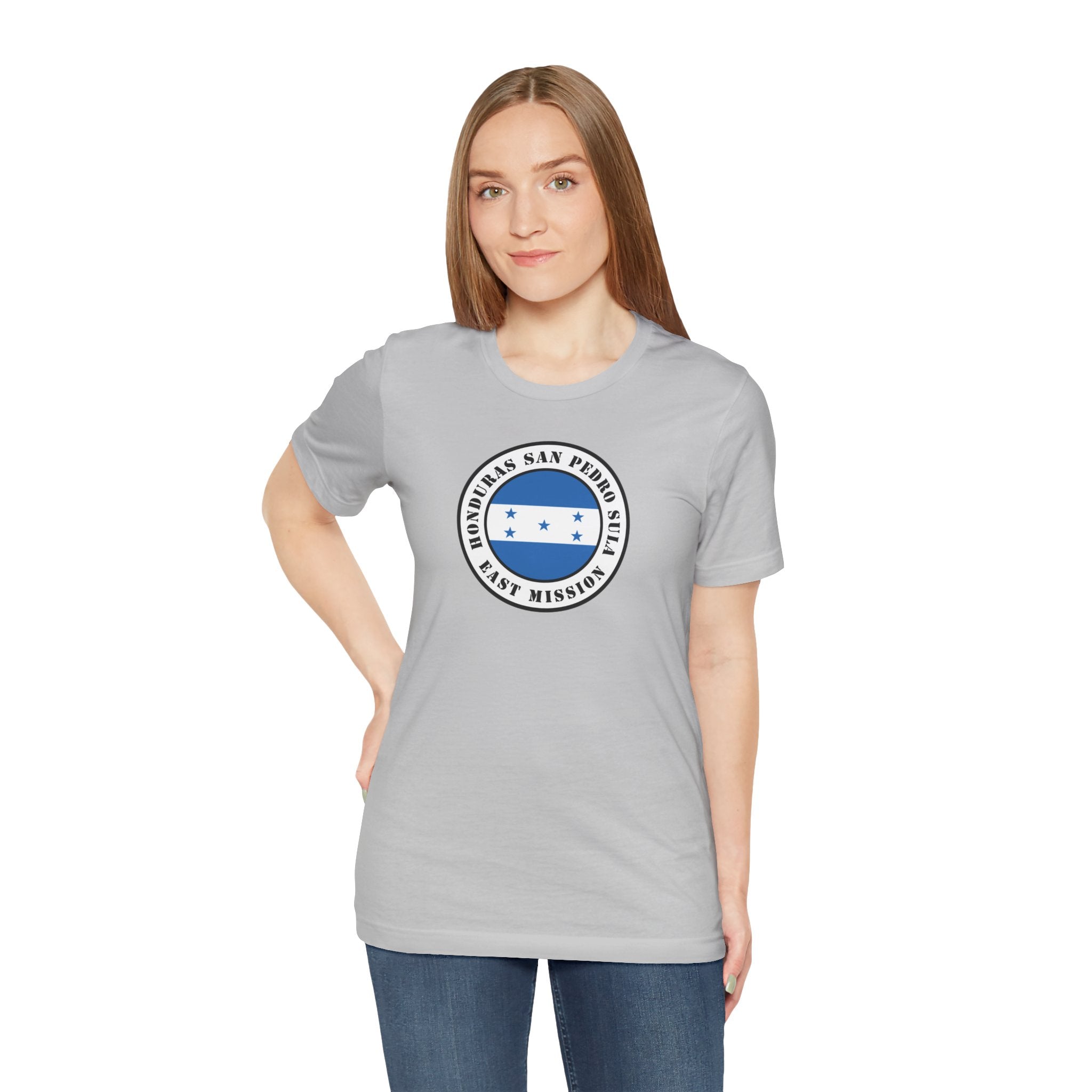 Honduras San Pedro Sula East Mission Flag Logo (White Border) T-shirt - Latter-Day Saint LDS Missionary Gift - Book of Mormon