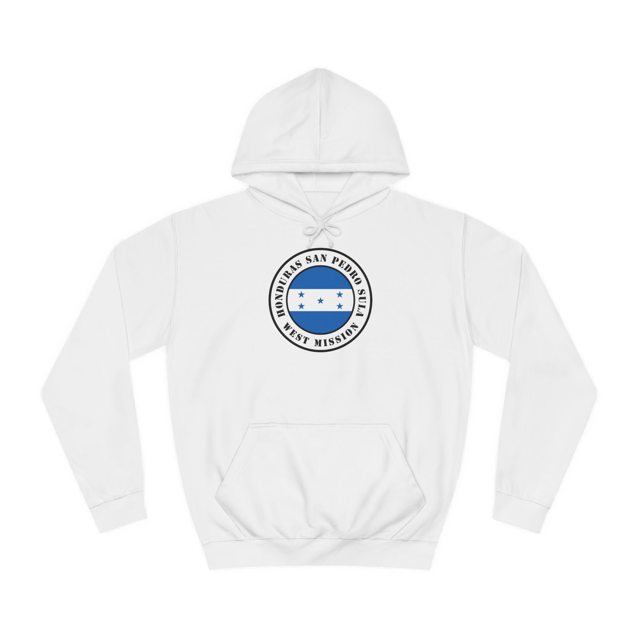 Honduras San Pedro Sula West Mission Flag Logo (White Border) College Hoodie - Latter-Day Saint LDS Missionary Gift - Book of Mormon