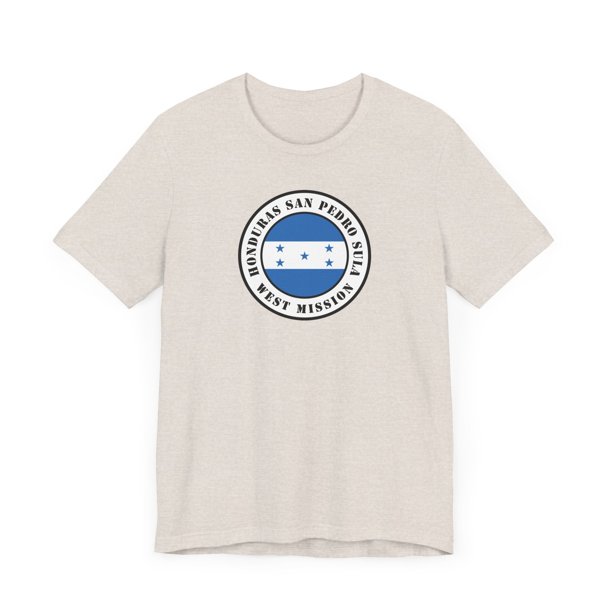 Honduras San Pedro Sula West Mission Flag Logo (White Border) T-shirt - Latter-Day Saint LDS Missionary Gift - Book of Mormon