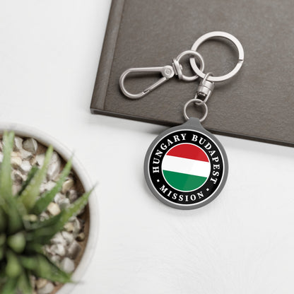 Hungary Budapest Mission Circle Flag Key Tag - Latter-Day Saint LDS Missionary Gift - Book of Mormon