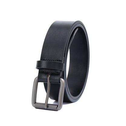 Casual belt w/ Roller buckle in Gunmetal