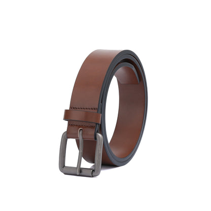 Casual belt w/ Roller buckle in Gunmetal