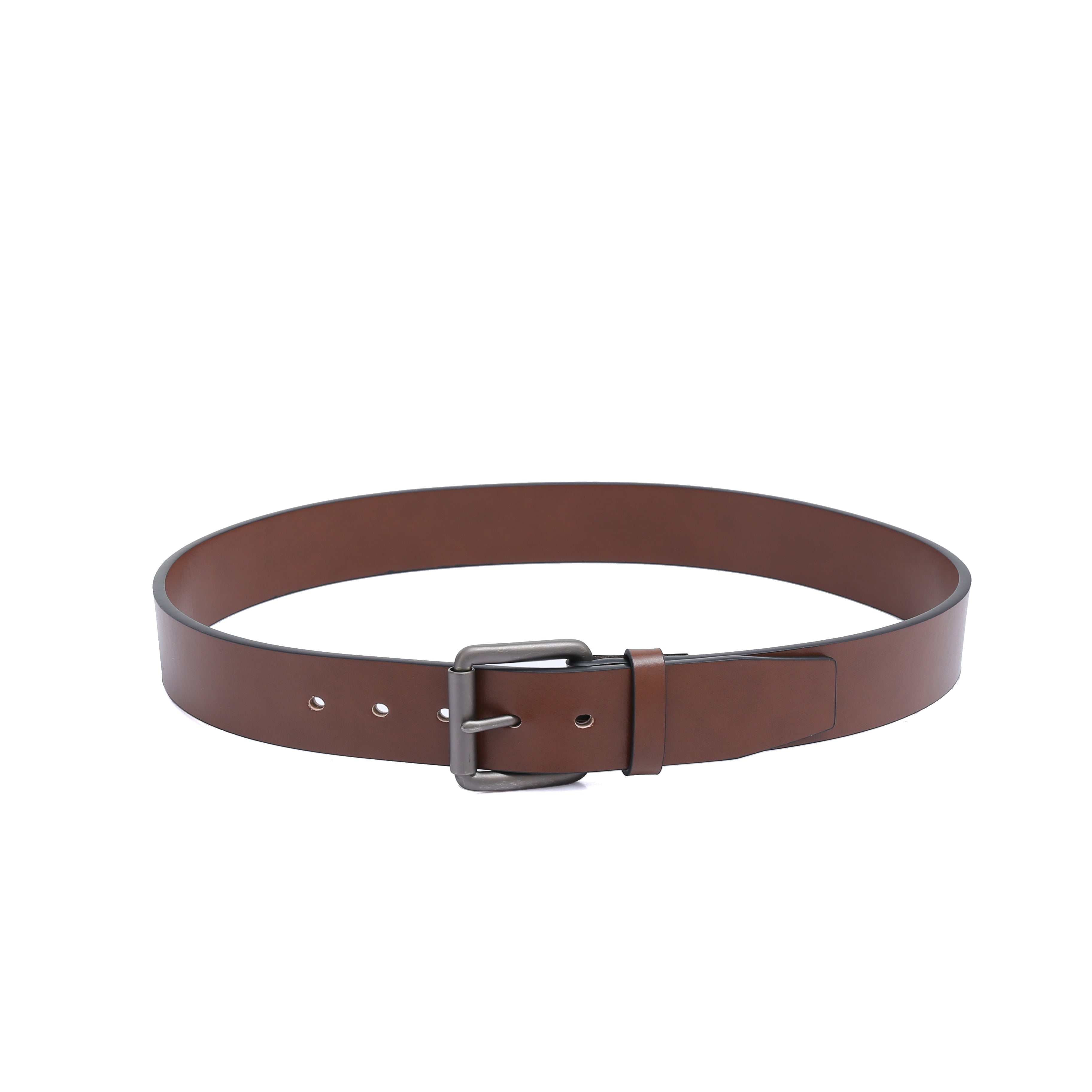 Casual belt w/ Roller buckle in Gunmetal