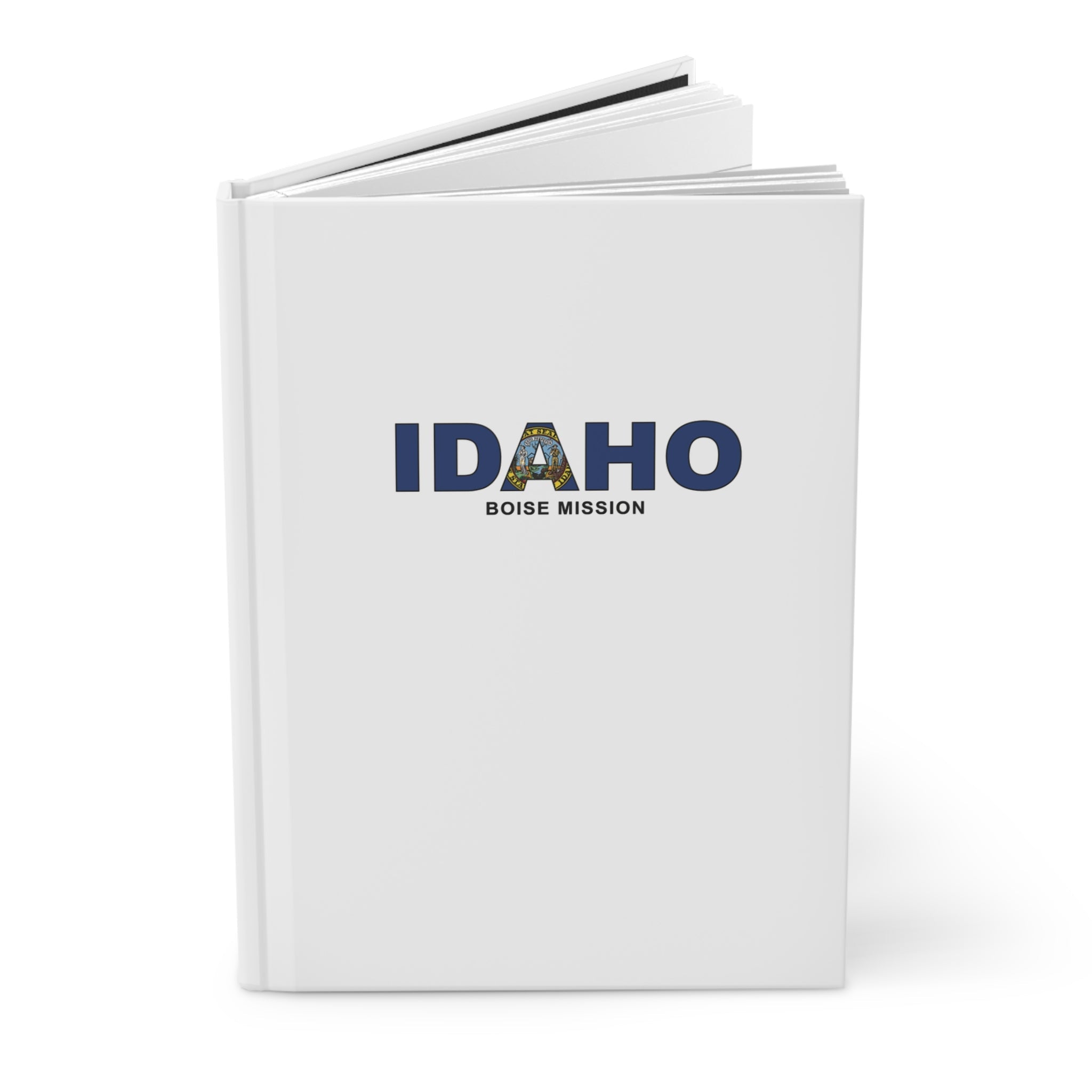 Idaho Boise Mission Flag Title White Hardcover Journal Matte - Latter-Day Saint LDS Missionary Gift - Book of Mormon