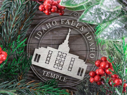 Idaho Falls Idaho Temple Christmas Ornament - Latter-Day Saint LDS Missionary Gift - Book of Mormon