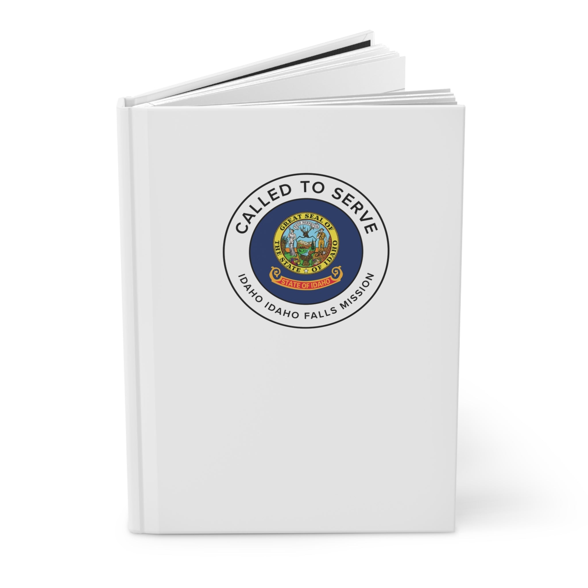 Idaho Idaho Falls Mission Circle Flag Called to Serve White Hardcover Journal Matte - Latter-Day Saint LDS Missionary Gift - Book of Mormon