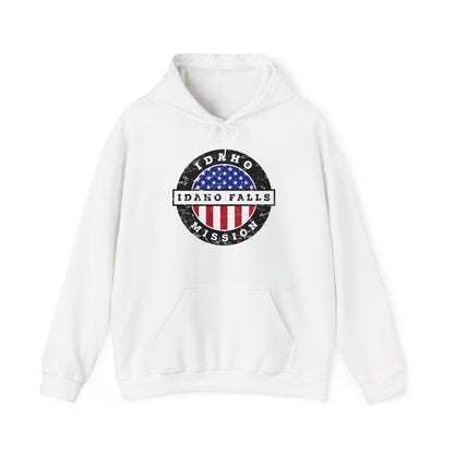 Idaho Idaho Falls Mission Circular USA Flag Hoodie - Latter-Day Saint LDS Missionary Gift - Book of Mormon