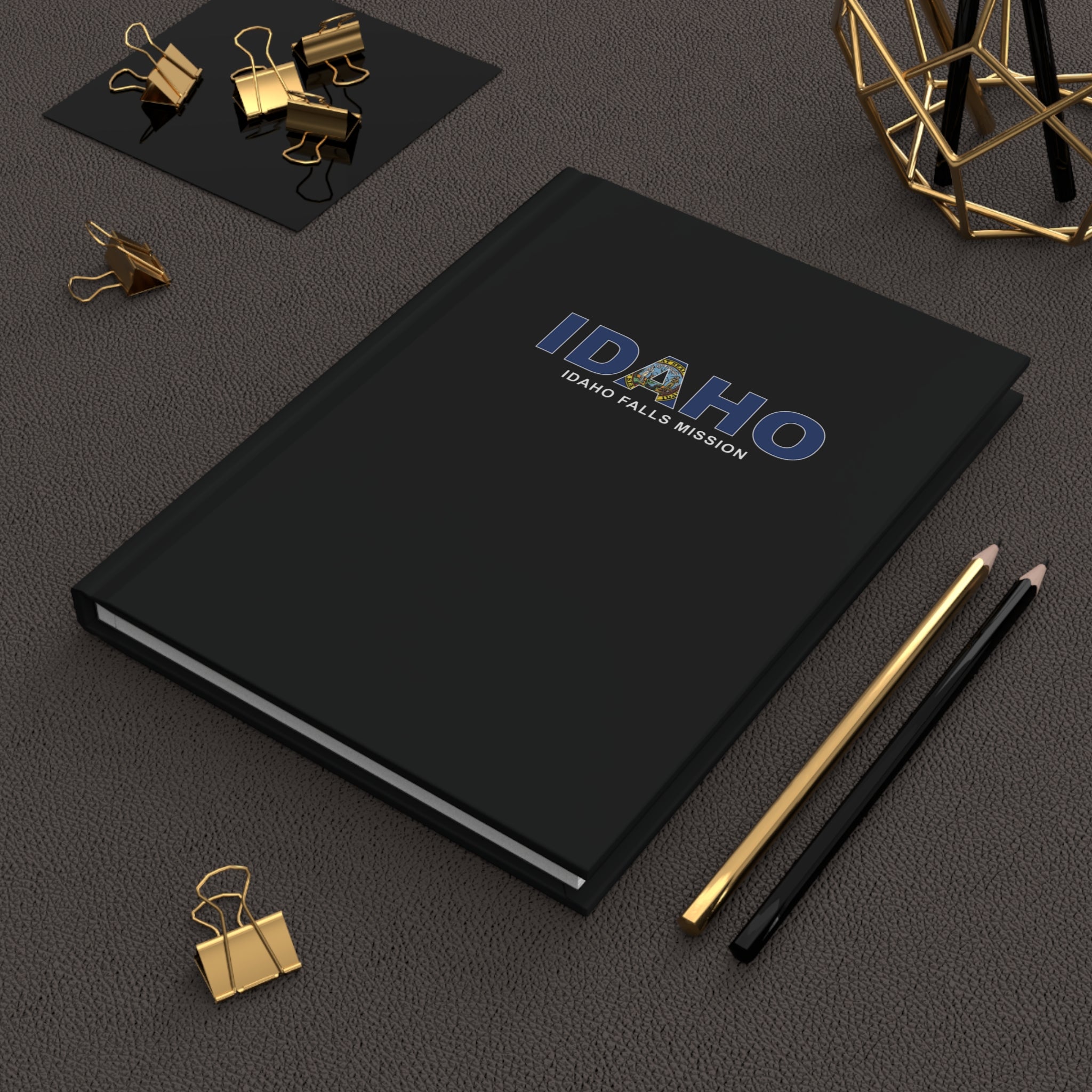 Idaho Idaho Falls Mission Flag Title Black Hardcover Journal Matte - Latter-Day Saint LDS Missionary Gift - Book of Mormon