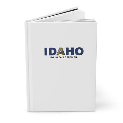 Idaho Idaho Falls Mission Flag Title White Hardcover Journal Matte - Latter-Day Saint LDS Missionary Gift - Book of Mormon