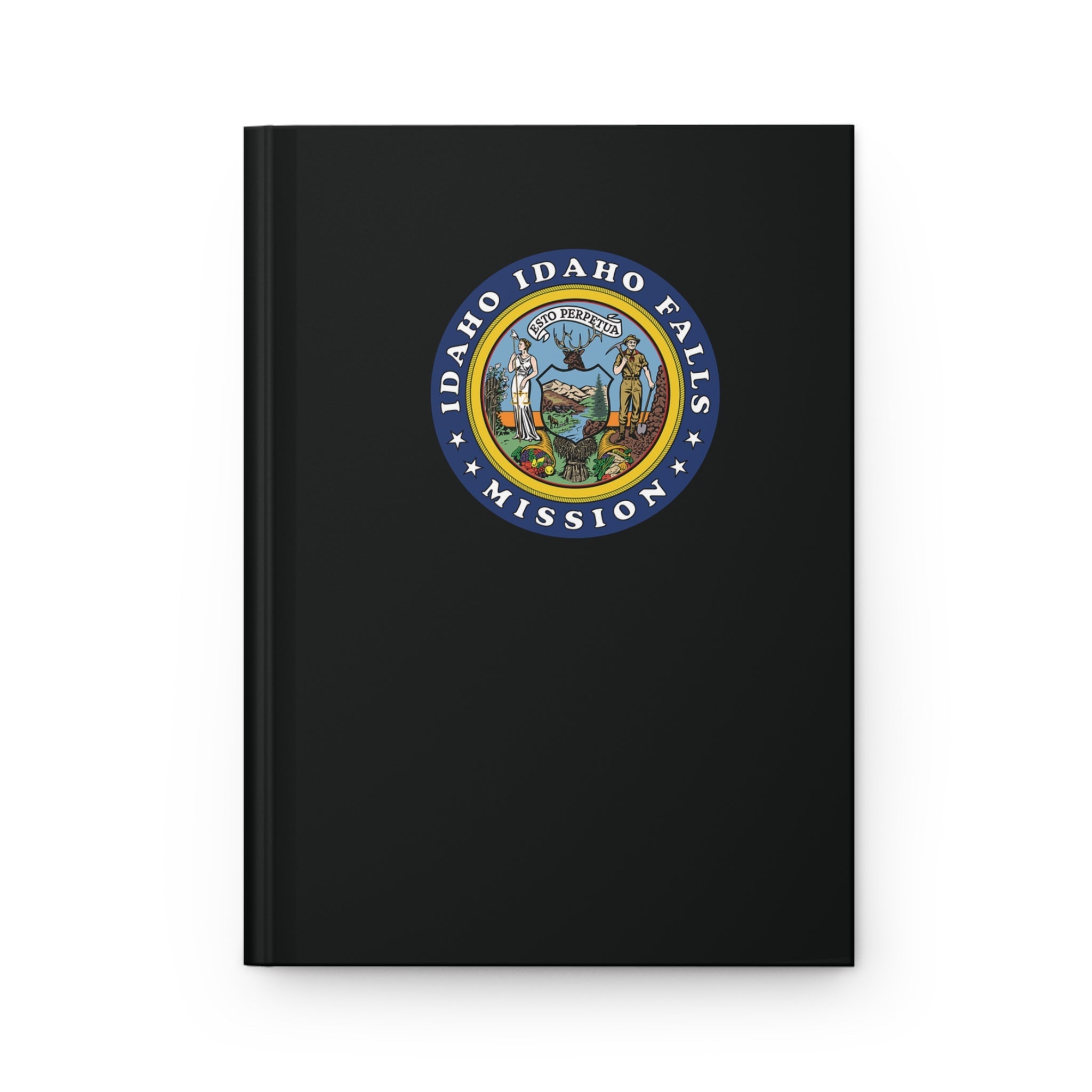 Idaho Idaho Falls Mission Logo Design Black Hardcover Journal Matte - Latter-Day Saint LDS Missionary Gift - Book of Mormon