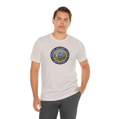 Idaho Idaho Falls Mission State Flag Logo (Black Border) T-shirt - Latter-Day Saint LDS Missionary Gift - Book of Mormon