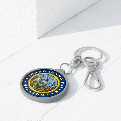 Idaho Idaho Falls Mission State Flag Logo Key Tag - Latter-Day Saint LDS Missionary Gift - Book of Mormon
