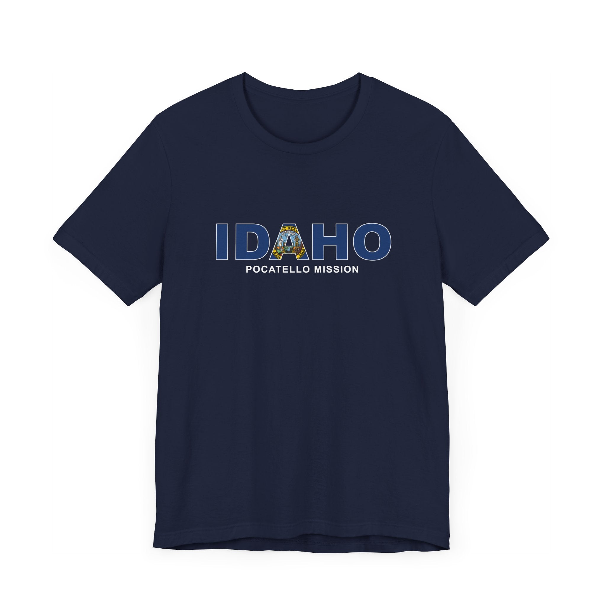 Idaho Pocatello Mission Flag Title T-shirt - Latter-Day Saint LDS Missionary Gift - Book of Mormon