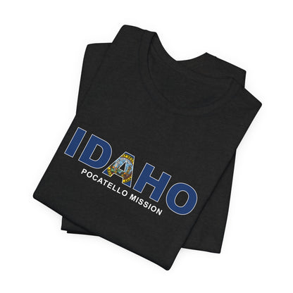 Idaho Pocatello Mission Flag Title T-shirt - Mission Wishlist - LDS Missionary Gift Store