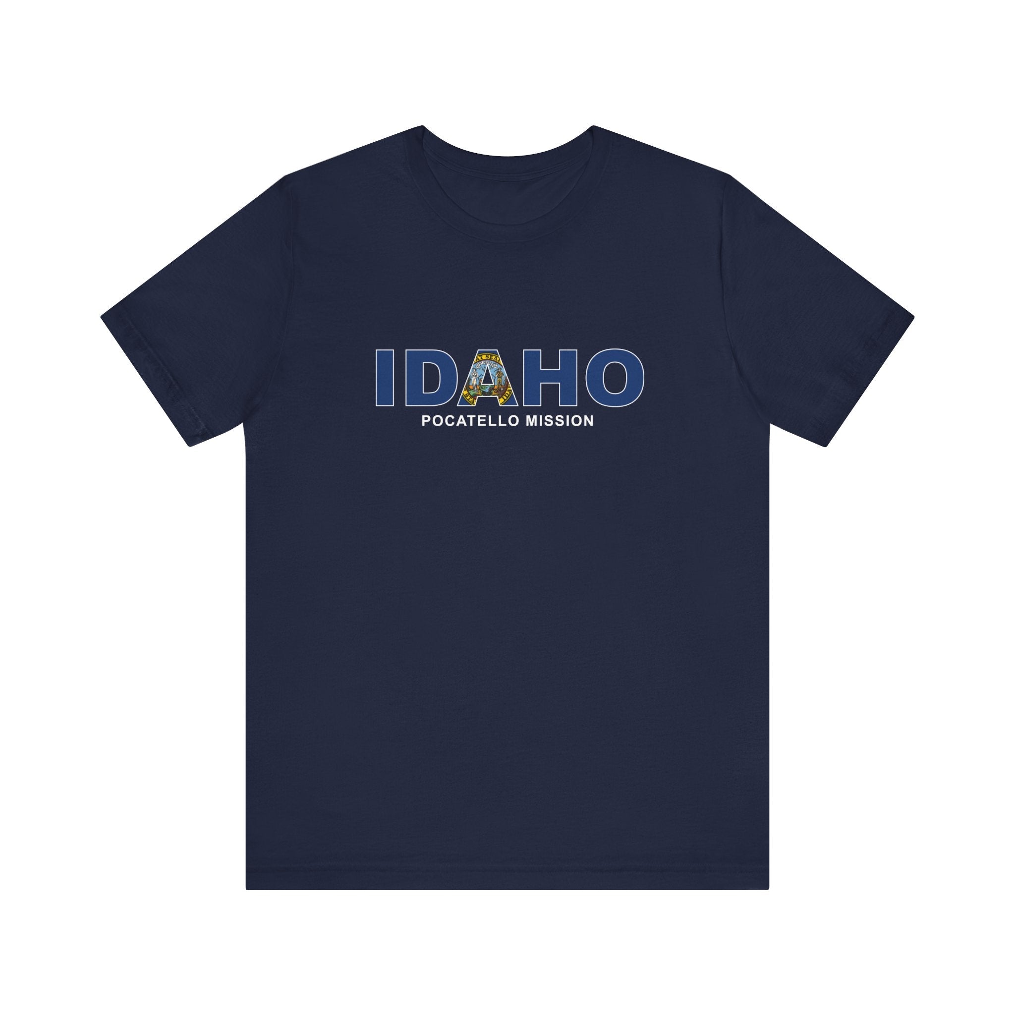 Idaho Pocatello Mission Flag Title T-shirt - Latter-Day Saint LDS Missionary Gift - Book of Mormon