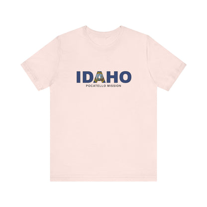 Idaho Pocatello Mission Flag Title T-shirt - Latter-Day Saint LDS Missionary Gift - Book of Mormon