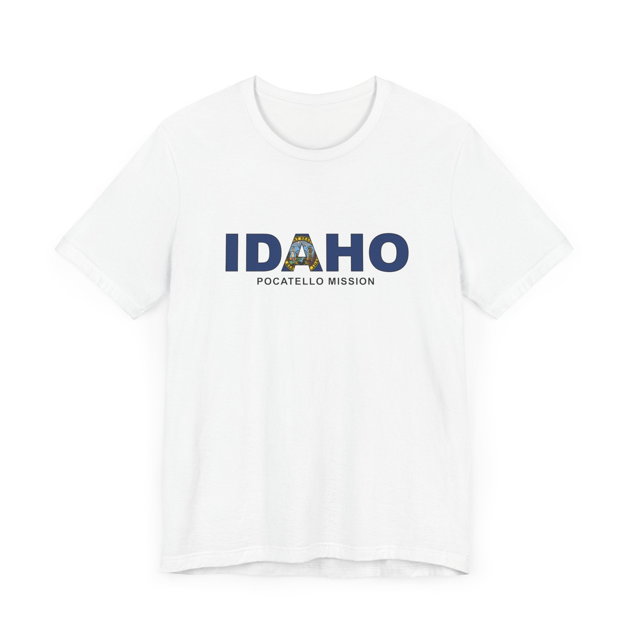 Idaho Pocatello Mission Flag Title T-shirt - Latter-Day Saint LDS Missionary Gift - Book of Mormon