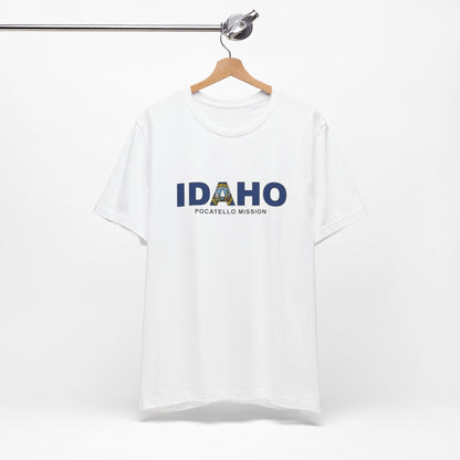 Idaho Pocatello Mission Flag Title T-shirt - Latter-Day Saint LDS Missionary Gift - Book of Mormon