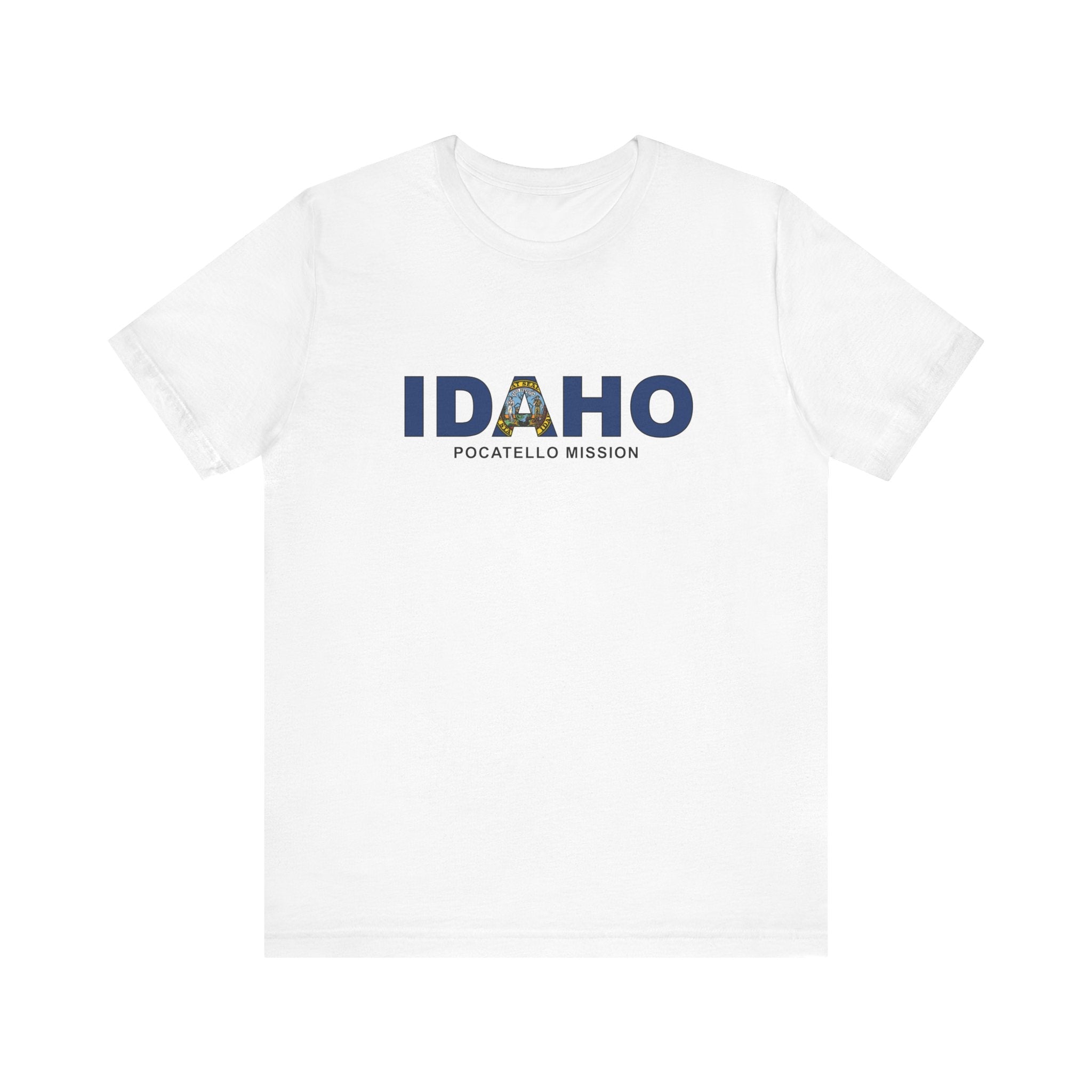 Idaho Pocatello Mission Flag Title T-shirt - Latter-Day Saint LDS Missionary Gift - Book of Mormon