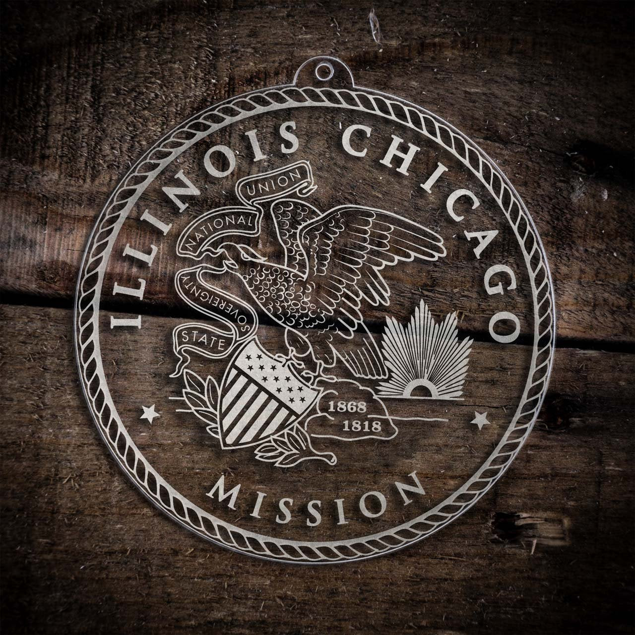 Illinois Chicago Mission Christmas Ornament - Latter-Day Saint LDS Missionary Gift - Book of Mormon