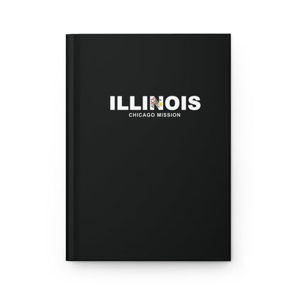 Illinois Chicago Mission Flag Title Black Hardcover Journal Matte - Latter-Day Saint LDS Missionary Gift - Book of Mormon