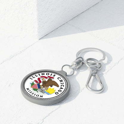 Illinois Chicago Mission State Flag Logo Key Tag - Mission Wishlist - LDS Missionary Gift Store