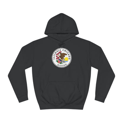 Illinois Chicago Mission State Flag Logo (White Border) College Hoodie