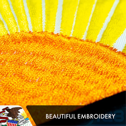 Illinois State Flag 210D Embroidered Polyester 3x5 Ft - Double Sided 3ply