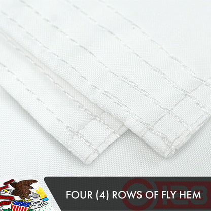 Illinois State Flag 210D Embroidered Polyester 3x5 Ft - Double Sided 3ply