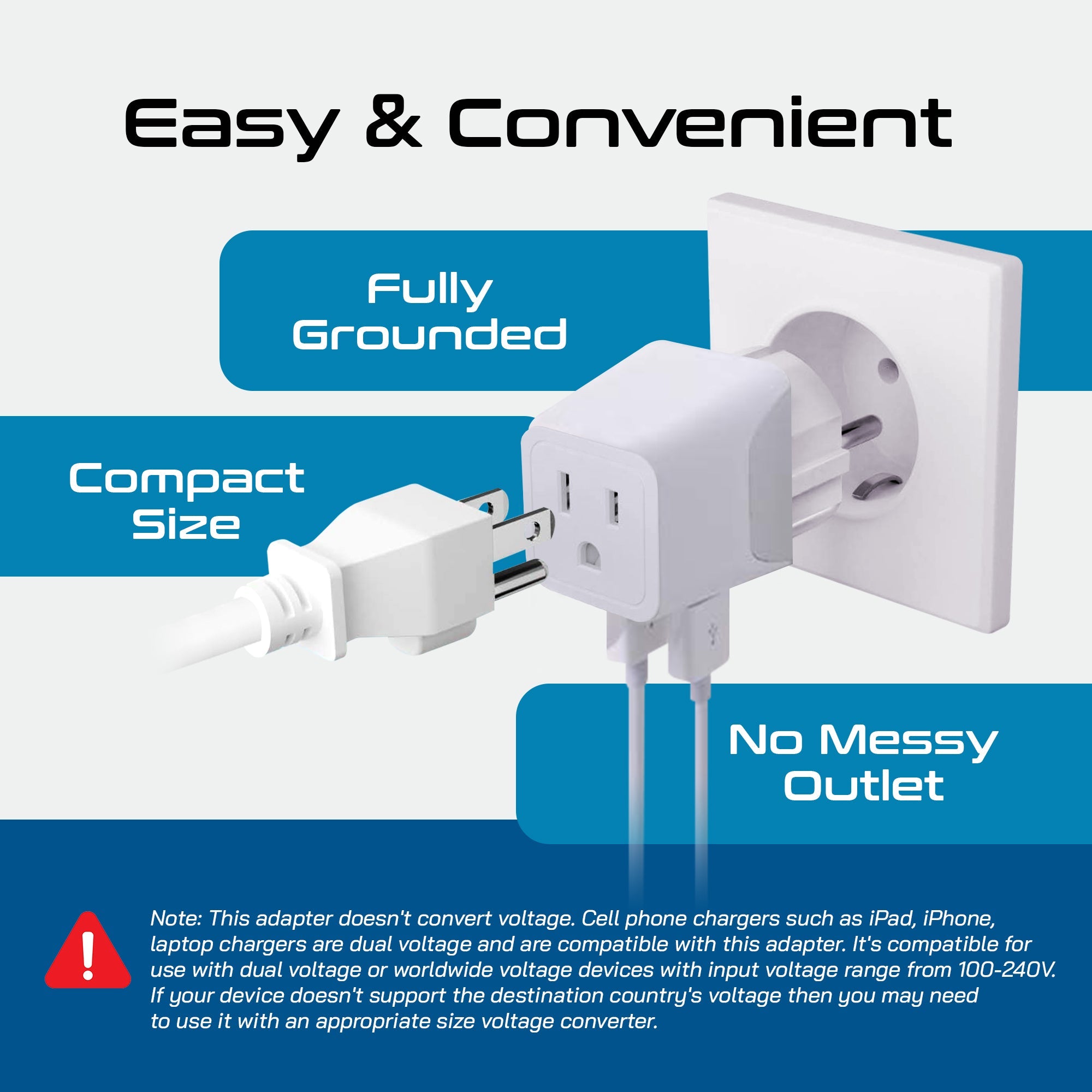 Europe Travel Adapter Plug Combo - Type C, E/F | USB-A + USB-C – European Combo (CTU-9-9C)