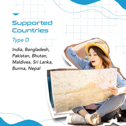 India, Pakistan Travel Plug Adapter - 4 in 1 - Ultra Compact - Light Weight (PT-10)