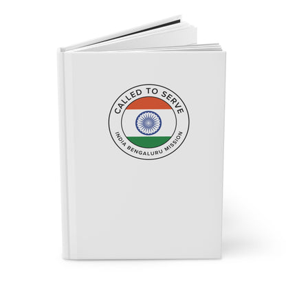 India Bengaluru Mission Circle Flag Called to Serve White Hardcover Journal Matte - Latter-Day Saint LDS Missionary Gift - Book of Mormon