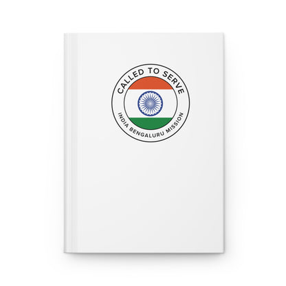 India Bengaluru Mission Circle Flag Called to Serve White Hardcover Journal Matte - Latter-Day Saint LDS Missionary Gift - Book of Mormon