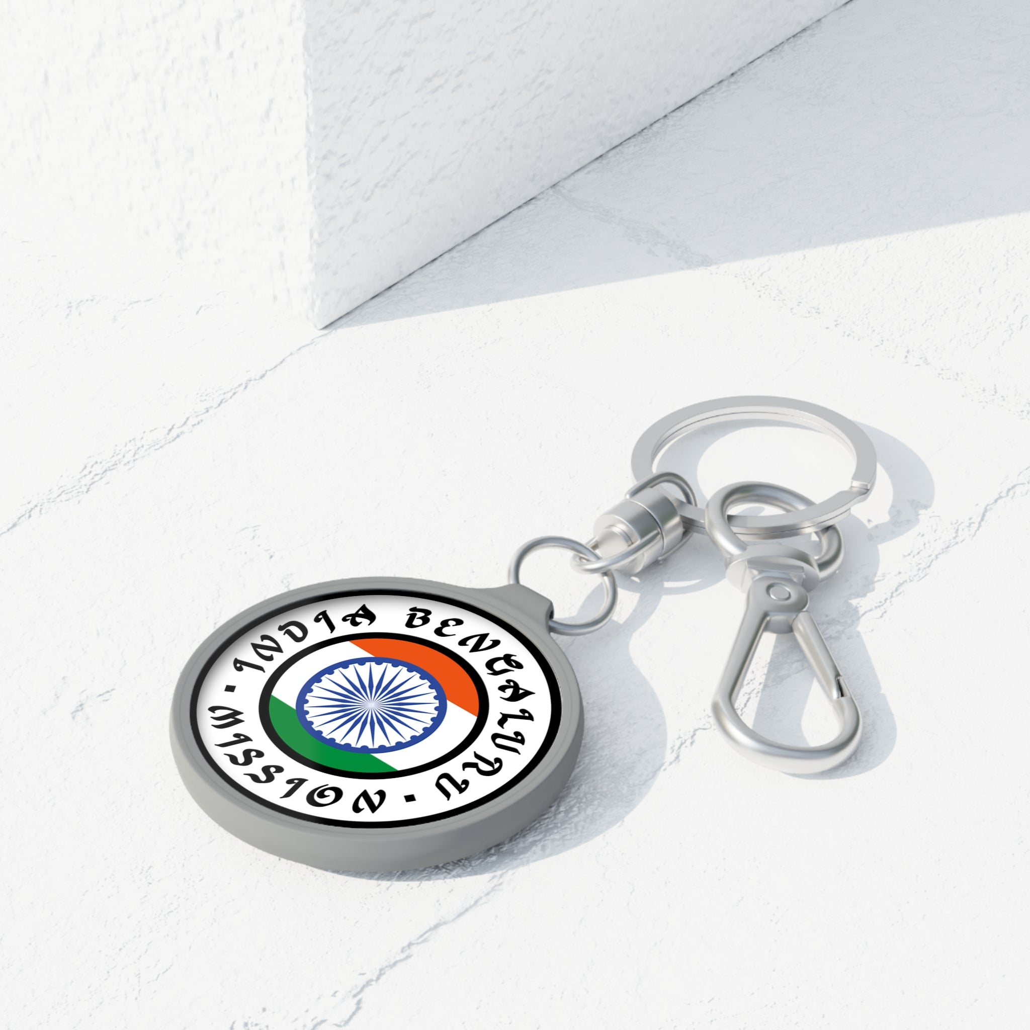 India Bengaluru Mission Circle Flag Key Tag - Latter-Day Saint LDS Missionary Gift - Book of Mormon