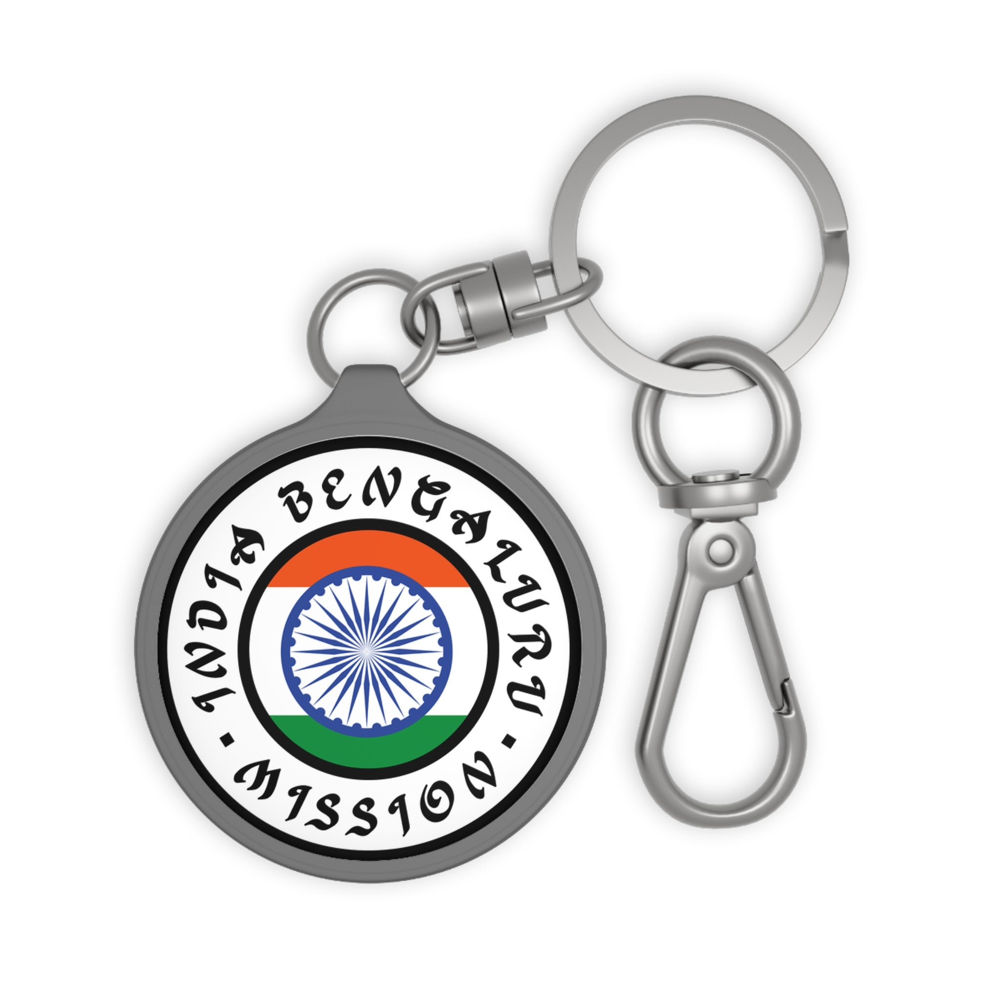 India Bengaluru Mission Circle Flag Key Tag - Latter-Day Saint LDS Missionary Gift - Book of Mormon