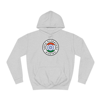 India Bengaluru Mission Flag Logo (White Border) College Hoodie - Latter-Day Saint LDS Missionary Gift - Book of Mormon