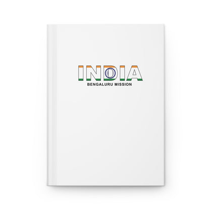 India Bengaluru Mission Flag Title White Hardcover Journal Matte - Latter-Day Saint LDS Missionary Gift - Book of Mormon