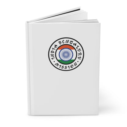 India Bengaluru Mission Logo Design White Hardcover Journal Matte - Latter-Day Saint LDS Missionary Gift - Book of Mormon