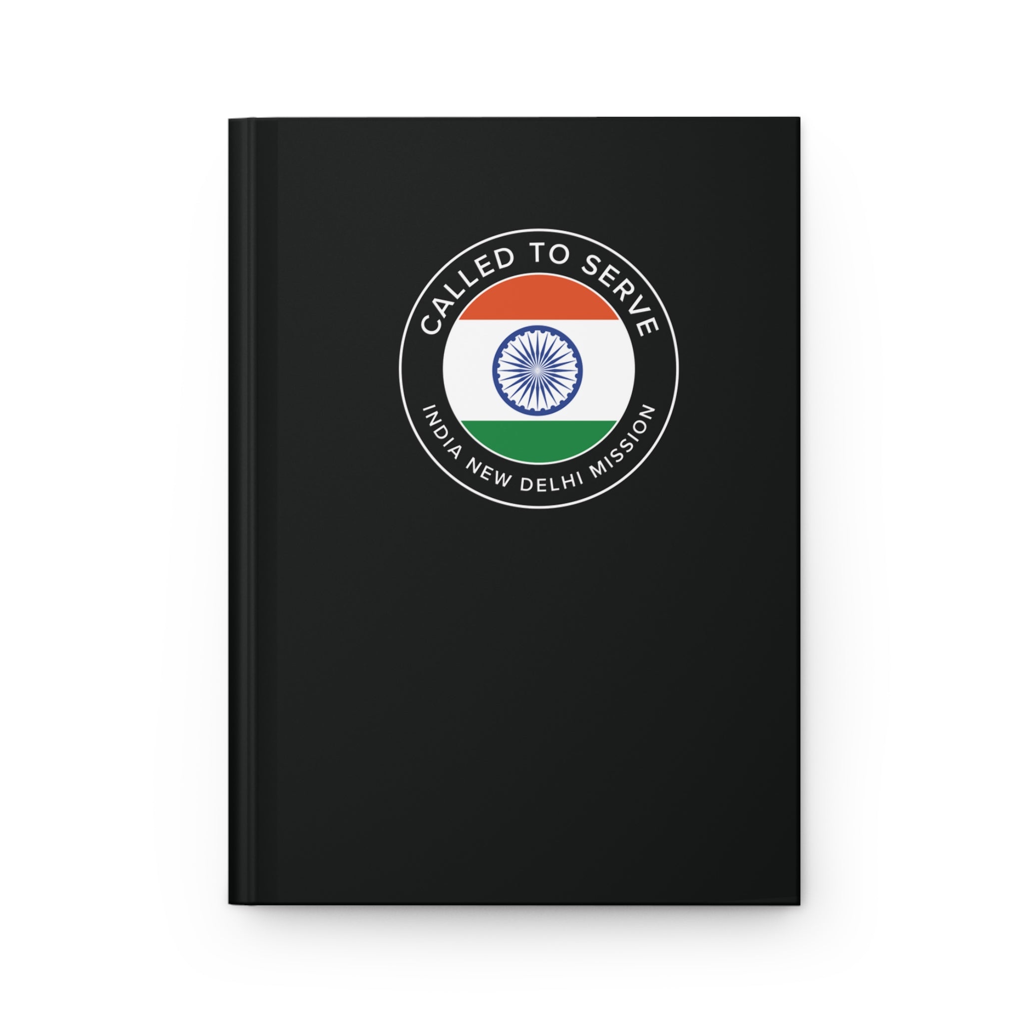 India New Delhi Mission Circle Flag Called to Serve Black Hardcover Journal Matte - Latter-Day Saint LDS Missionary Gift - Book of Mormon